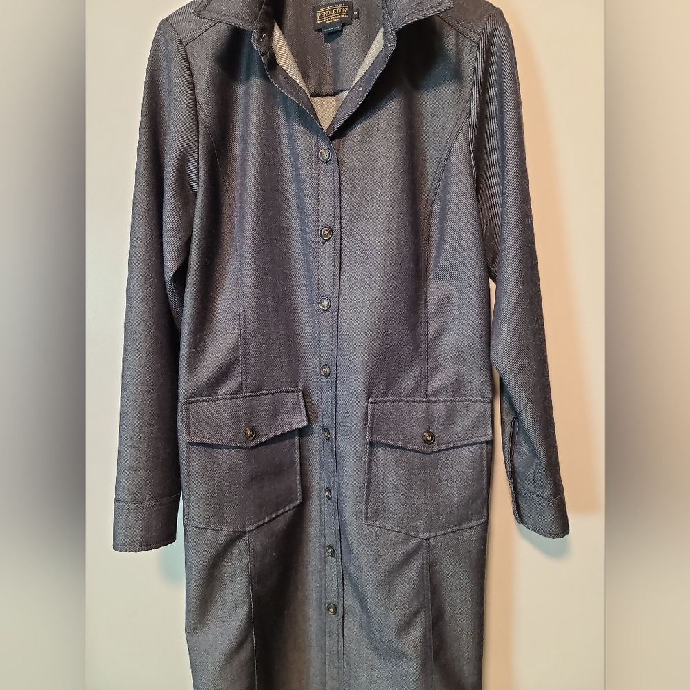 VINTAGE PENDLETON VIRGIN WOOL CARDIGAN COAT - Picture 7 of 13